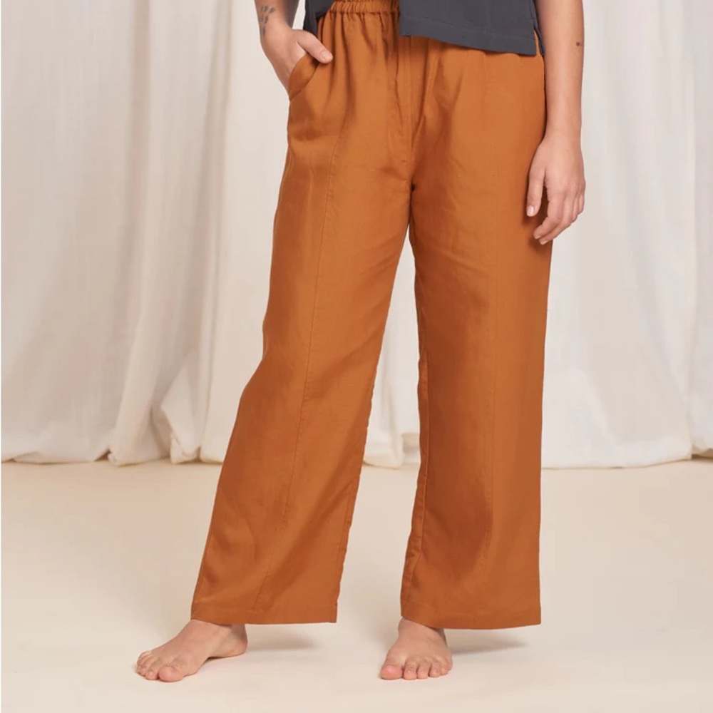 TRADLANDS PALOMA LINEN PANT SIENNA